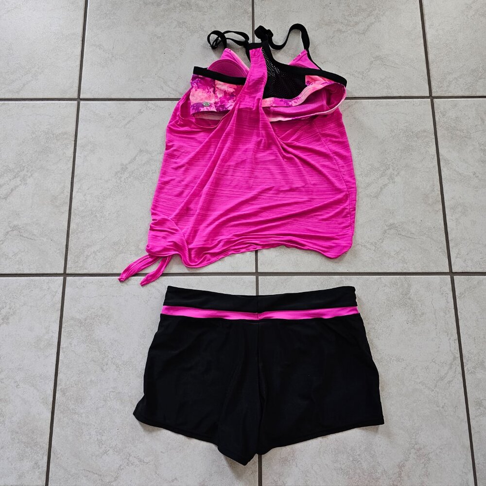 LIKE NEW Size M ZeroXposur Women’s 2-Piece Strap 2For Tankini Set - Picture 2 of 4